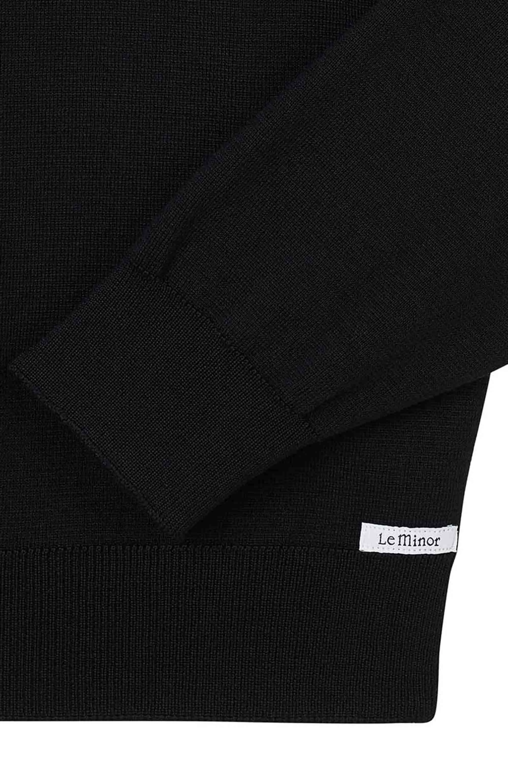 Pull camionneur milano noir en laine mérinos homme
